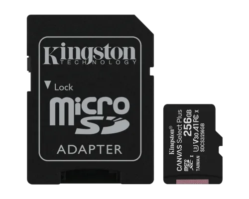 Модуль флэш-памяти Kingston 256GB micSDXC Canvas Select Plus 100R A1 C10 Card Модуль флэш-памяти Kingston 256GB micSDXC Canvas Select Plus 100R A1 C10 Card