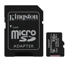 Модуль флэш-памяти Kingston 512GB micSDXC Canvas Select Plus 100R A1 C10 Card + ADP