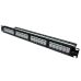 Патч-панель 19" 24xRJ-45 UTP, кат. 6a, із заднім організатором з пластиковими шторками, LW L&W ELECTRONICAL LW-PP74