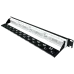 Патч-панель 19" 24xRJ-45 UTP, кат. 6a, із заднім організатором з пластиковими шторками, LW L&W ELECTRONICAL LW-PP74