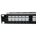 Патч-панель 19" 24xRJ-45 UTP, кат. 6a, із заднім організатором з пластиковими шторками, LW L&W ELECTRONICAL LW-PP74
