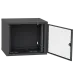 Шафа телекомунікаційна двері скло (чорна) IPCOM 12U 600x600
