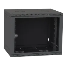 Шкаф телекоммуникационный двери стекло (черный) IPCOM 12U 600x600