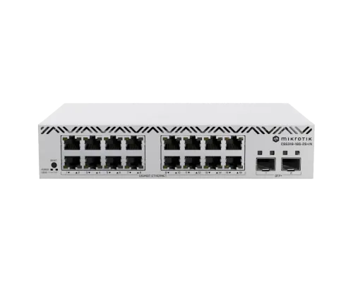 Комутатор 16 портів керований MikroTik CSS318-16G-2S+IN