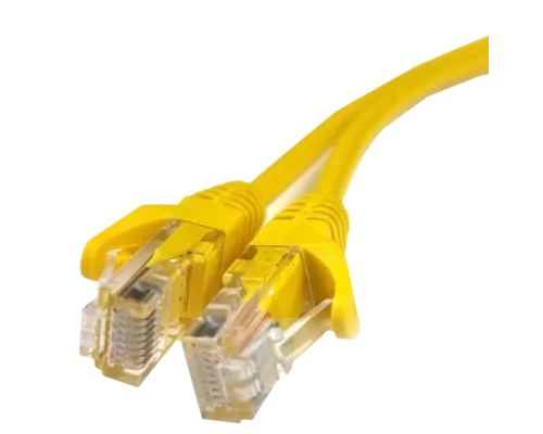 Патч-корд литой желтый 5е UTP RJ45 1м