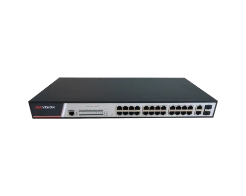 Коммутатор 24 порта управляемый Hikvision DS-3E2326P PoE