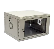 Шкаф 19" , 600x500x373мм (Ш*Г*В), эконом, акриловое стекло, серый 6U