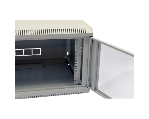 Шкаф 19" , 600x500x373мм (Ш*Г*В), эконом, акриловое стекло, серый 6U Шкаф 19" , 600x500x373мм (Ш*Г*В), эконом, акриловое стекло, серый 6U