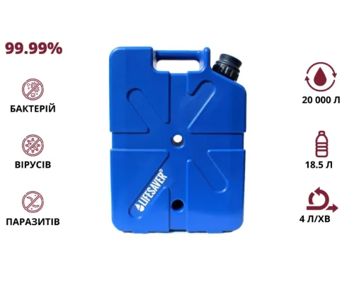 Канистра для очистки воды LifeSaver Jerrycan Dark Blue