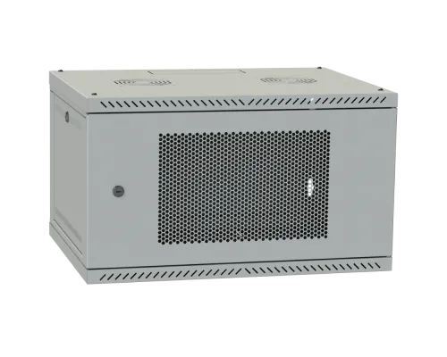 Шкаф телекоммуникационный IPCOM 4U 600x350 дверь перфорация (серая)