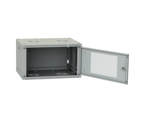 Шкаф телекоммуникационный IPCOM 4U 600x350 дверь перфорация (серая)