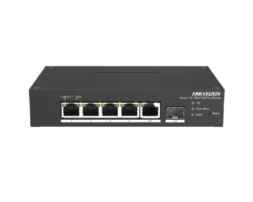 Комутатор 4 порти керований Hikvision DS-3T1306P-SI/HS PoE