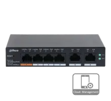 Комутатор 4 порти керований Dahua DH-CS4006-4ET-60 PoE