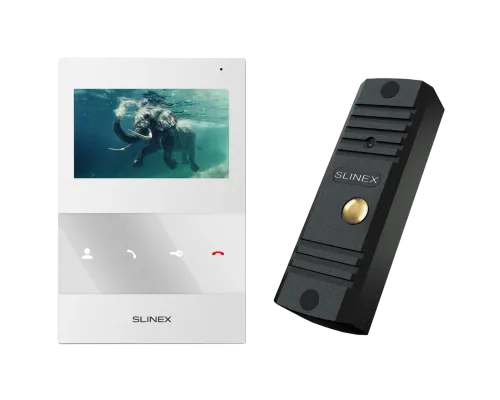 Комплект видеодомофона Slinex ML-16HD(Black)+SQ-04M(White)