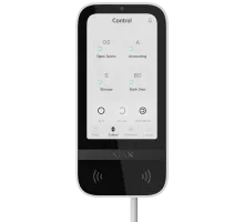 Клавіатура Ajax KeyPad TouchScreen Fibra white дротова сенсорна