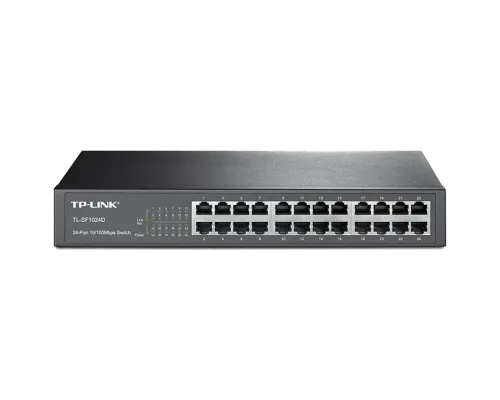 Коммутатор 24 порта неуправляемый TP-LINK TL-SF1024D Коммутатор 24 порта неуправляемый TP-LINK TL-SF1024D