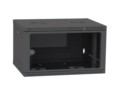 Шкаф серверный IPCOM CH-6U 600x350 стекло RAL9005 Шкаф серверный IPCOM CH-6U 600x350 стекло RAL9005