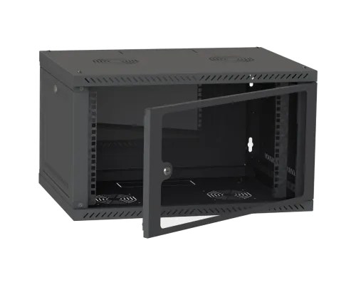 Шкаф серверный IPCOM CH-6U 600x350 стекло RAL9005 Шкаф серверный IPCOM CH-6U 600x350 стекло RAL9005