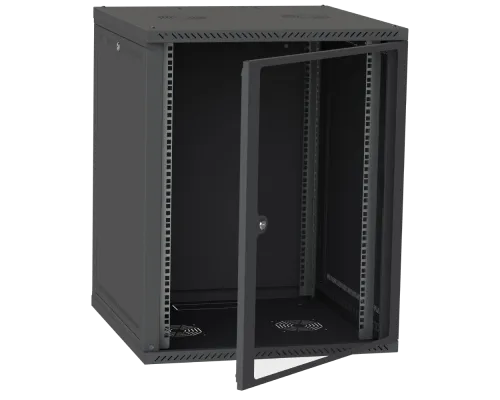 Шафа серверна IPCOM СН-15U 600х450 скло RAL9005 Шафа серверна IPCOM СН-15U 600х450 скло RAL9005