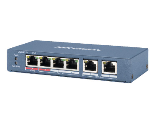 Коммутатор 4 порта неуправляемый Hikvision DS-3E0106HP-E POE Коммутатор 4 порта неуправляемый Hikvision DS-3E0106HP-E POE