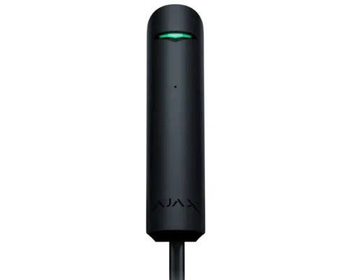 Дротовий оповіщувач розбиття скла Ajax GlassProtect Fibra black