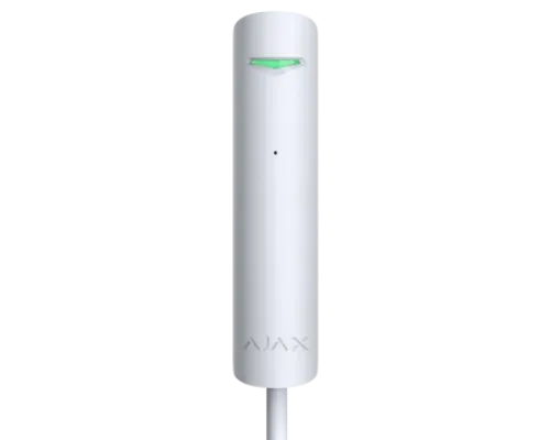 Дротовий оповіщувач розбиття скла Ajax GlassProtect Fibra white
