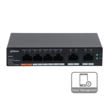 Комутатор 4 порти керований Dahua DH-CS4006-4GT-60 PoE