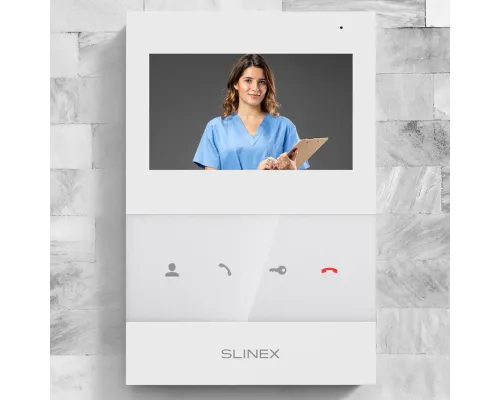 Комплект видеодомофона Slinex SQ-04 White + ML-16HR (черный) Комплект видеодомофона Slinex SQ-04 White + ML-16HR (черный)