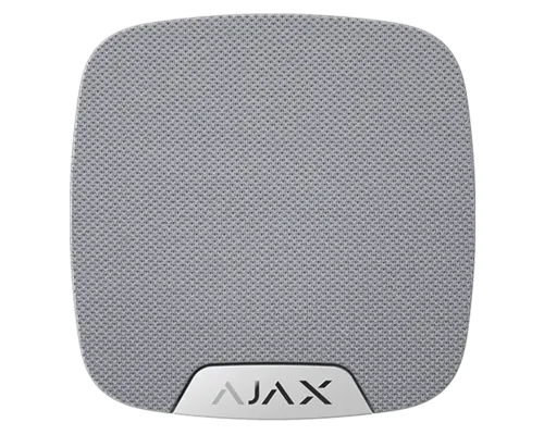 Беспроводная внутренняя сирена Ajax HomeSiren S (8PD) white с клеммой для дополнительного светодиода