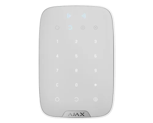 Беспроводная клавиатура с поддержкой защищенных карт и брелок Ajax Keypad S Plus (8PD) white