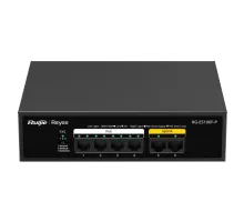 Коммутатор 6 портов неуправляемый Ruijie Reyee RG-ES106F-P PoE
