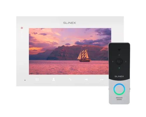 Комплект видеодомофона Slinex ML-20HD(Black)+SQ-07MTHD(White)