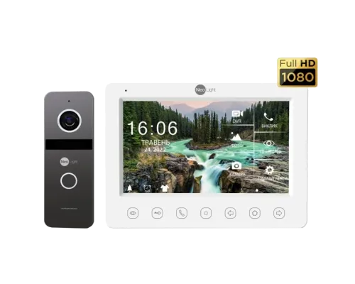 Комплект відеодомофона Neolight NeoKit FHD PRO Graphite (KAPPA + HD + SOLO FHD)