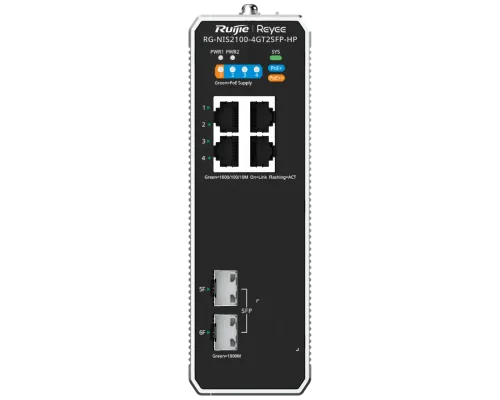 Коммутатор 4 порта управляемый Ruijie Reyee RG-NIS2100-4GT2SFP-HP PoE++