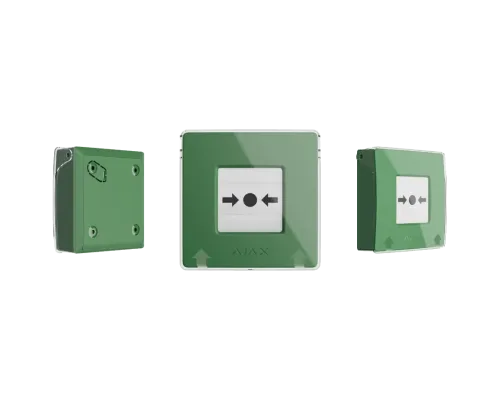 Бездротовий ручний сповіщувач Ajax Manual Call Point (Green)