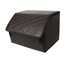 Автомобильный органайзер ZWX-002 Black-Red компактный вместительный два отдела для хранения на липучке с ручкой  65*30*30 см