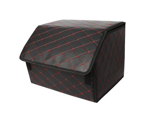 Автомобильный органайзер ZWX-002 Black-Red компактный вместительный два отдела для хранения на липучке с ручкой 65*30*30 см Автомобильный органайзер ZWX-002 Black-Red компактный вместительный два отдела для хранения на липучке с ручкой 65*30*30 см