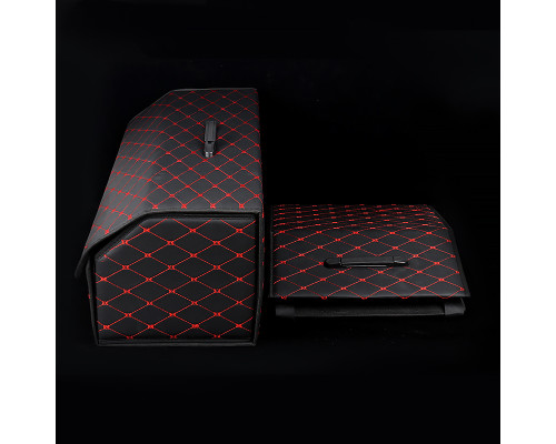 Автомобильный органайзер XY0-52 Black-Red компактный вместительный два отдела для хранения на магнитах с ручкой 40*31*29 см Автомобильный органайзер XY0-52 Black-Red компактный вместительный два отдела для хранения на магнитах с ручкой 40*31*29 см