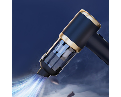 Автомобильный пылесос HELLOLEIBOO T-132 + сумка TYPE-C 2000 mAh 120 Вт Black + Gold Автомобильный пылесос HELLOLEIBOO T-132 + сумка TYPE-C 2000 mAh 120 Вт Black + Gold
