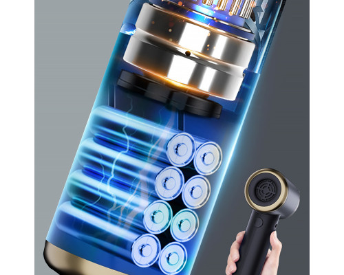 Автомобильный пылесос HELLOLEIBOO T-132 + сумка TYPE-C 2000 mAh 120 Вт Black + Gold Автомобильный пылесос HELLOLEIBOO T-132 + сумка TYPE-C 2000 mAh 120 Вт Black + Gold