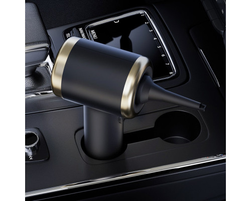 Автомобильный пылесос HELLOLEIBOO T-132 + сумка TYPE-C 2000 mAh 120 Вт Black + Gold Автомобильный пылесос HELLOLEIBOO T-132 + сумка TYPE-C 2000 mAh 120 Вт Black + Gold
