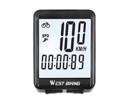 Велокомпьютер West Biking 0702054 с подсветкой White Беспроводной Велокомпьютер West Biking 0702054 с подсветкой White Беспроводной