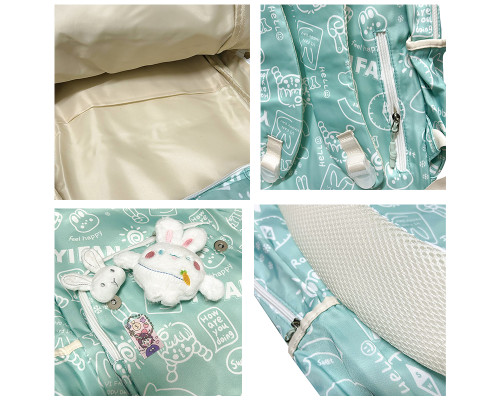 Рюкзак подростковый 230632 Зайка 20L Green Рюкзак подростковый 230632 Зайка 20L Green