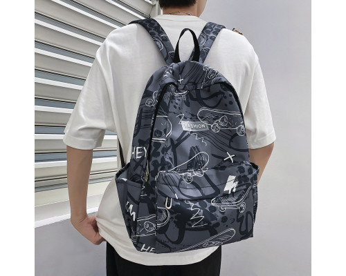 Рюкзак подростковый 8055228 с брелком 20L школьный White