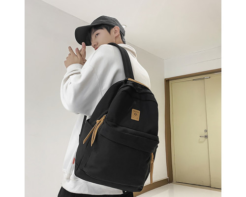 Рюкзак подростковый 81227 с карманом для ноутбука 20L Black