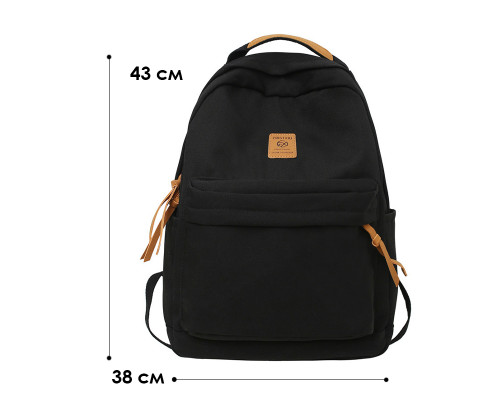 Рюкзак подростковый 81227 с карманом для ноутбука 20L Black