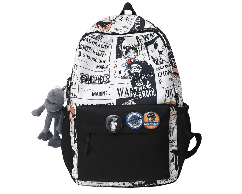 Рюкзак подростковый 83124 с аниме 20L Black + White Рюкзак подростковый 83124 с аниме 20L Black + White