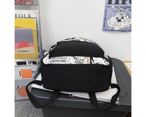 Рюкзак подростковый 83124 с аниме 20L Black + White Рюкзак подростковый 83124 с аниме 20L Black + White