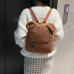Детский рюкзак 6791 на одно отделение с внешним карманом ремешком и ушками Brown