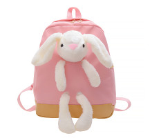 Детский рюкзак A-7757 Bunny на одно отделение с ремешком  Pink